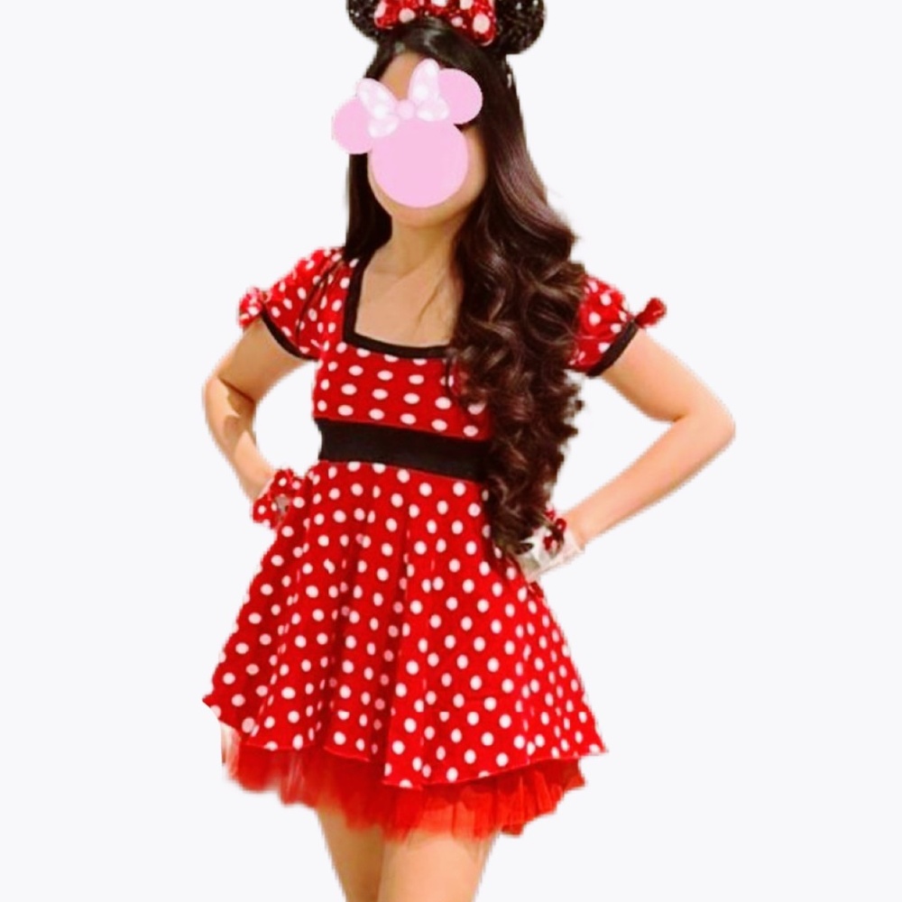 Costume Minnie Mouse Disney costume S/XS dress with Minnie Sequin Ear Headband
